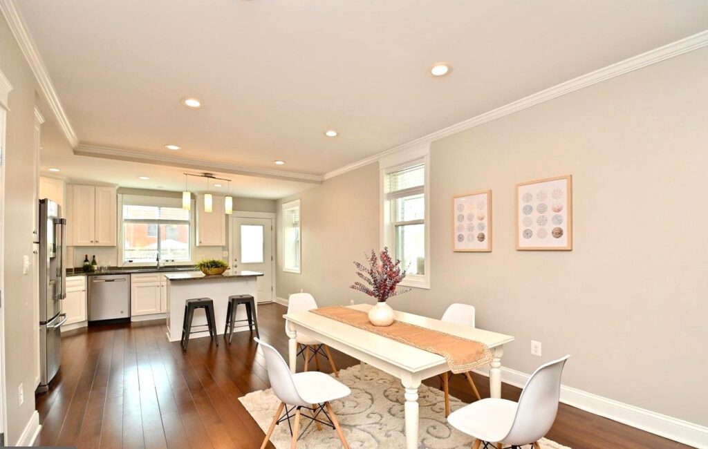 Finished kitchen in the Washington, DC remodeling project by Surdus Remodeling